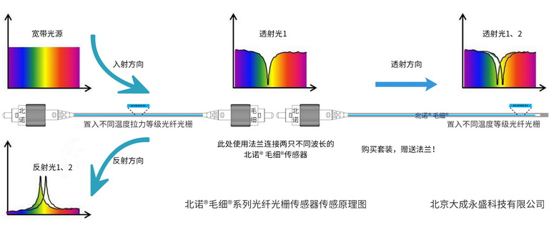 北諾?毛細(xì)?無(wú)縫鋼管 光纖光柵應(yīng)變傳感器溫度補(bǔ)償原理圖